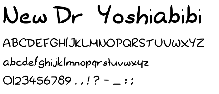 New Dr. Yoshiabibi font